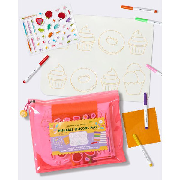Sweet as Wipeable Coloring Mat for Kids - Travel-Friendly & Mess-Free Fun - Ingram