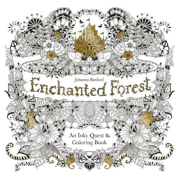 Enchanted Forest: An Inky Quest and Coloring Book for Adults