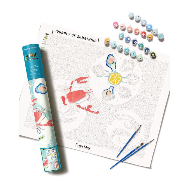 Dining on the Rocks Paint by Numbers Kit & Canvas - DIY Adult Craft Kit - Artist Designed - Ingram