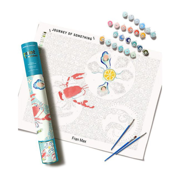 Dining on the Rocks Paint by Numbers Kit & Canvas - DIY Adult Craft Kit - Artist Designed - Ingram