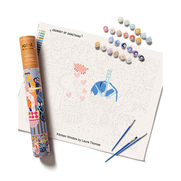 Kitchen Window Paint by Numbers Kit & Canvas - DIY Adult Craft Kit - Artist Designed - Ingram