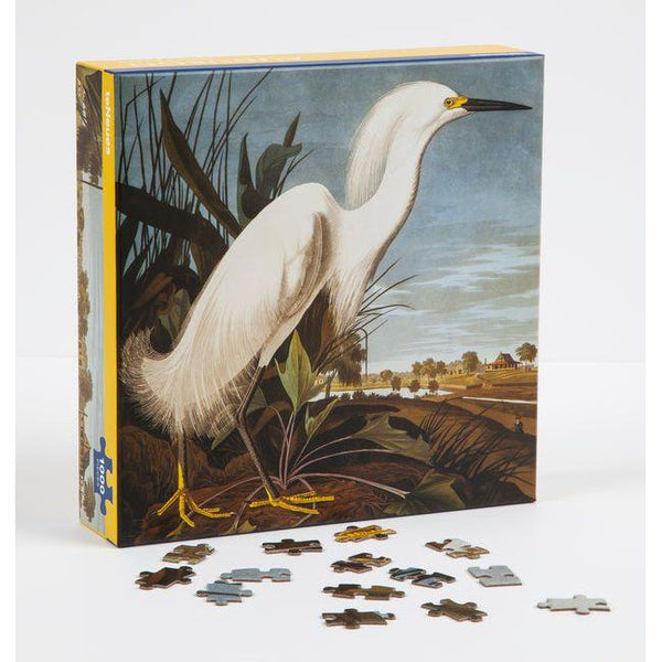 Teneues - 1,000 Piece Puzzle: Snowy Egret by James Audubon, Full Color Expertly Printed, 20 X 20 Puzzle, Poster Guide Insert Included: 1000-Piece Puzz