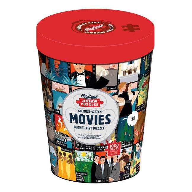 50 Must-Watch Movies Bucket List 1000-Piece Puzzle