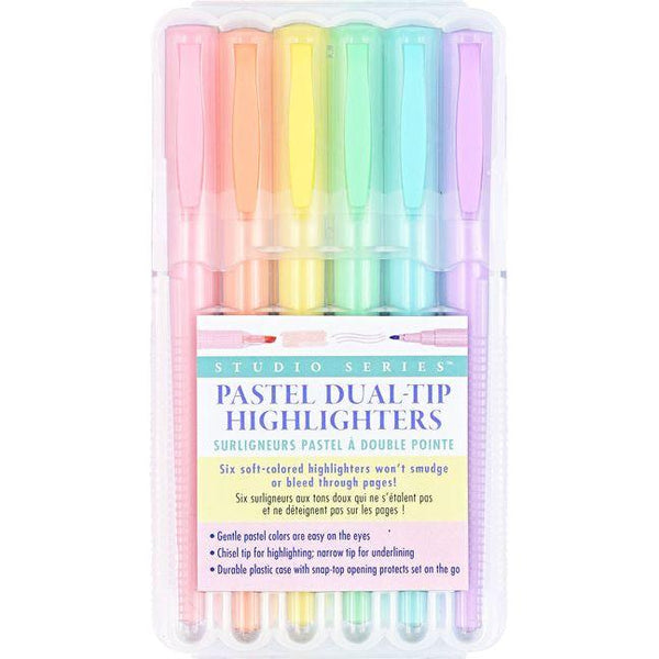 Studio Series Pastel Dual-Tip Highlighters - 6 Colors