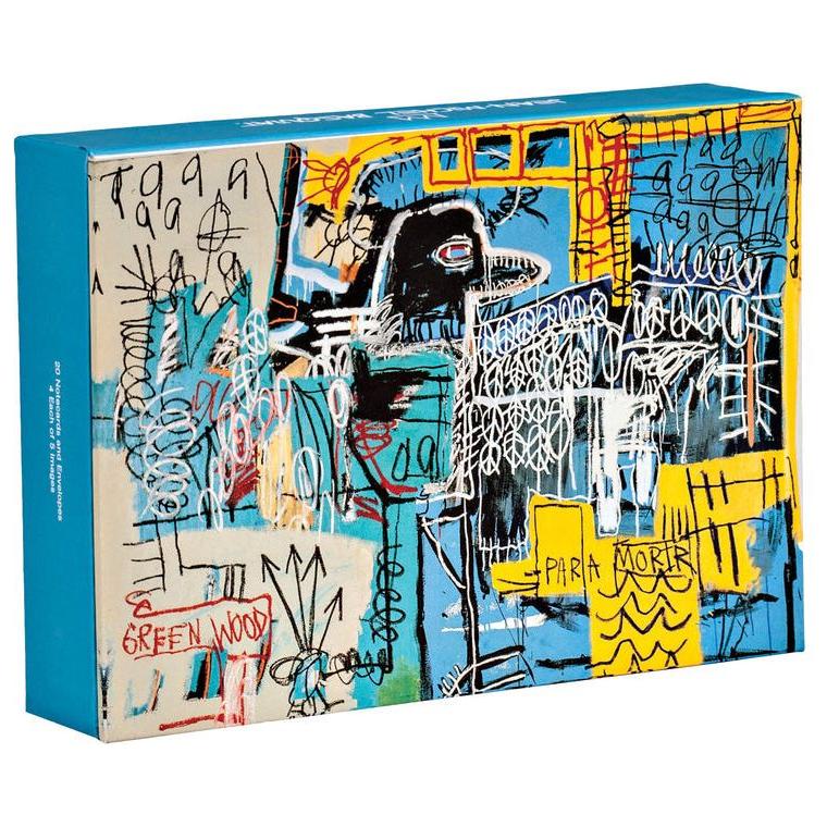 Teneues - Fliptop: Jean-Michel Basquiat Notecards, 20 Full Color Notecards, 20 Classic White Envelopes, Keepsake Box, FlipTop Magnet Enclosure, the Ne