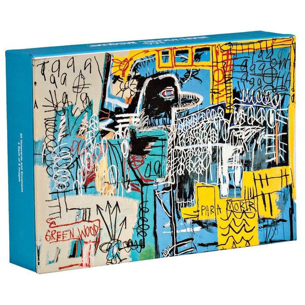 Teneues - Fliptop: Jean-Michel Basquiat Notecards, 20 Full Color Notecards, 20 Classic White Envelopes, Keepsake Box, FlipTop Magnet Enclosure, the Ne