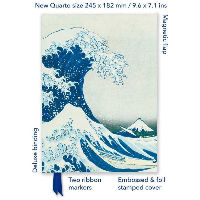 Katsushika Hokusai: The Great Wave (Foiled Quarto Journal)