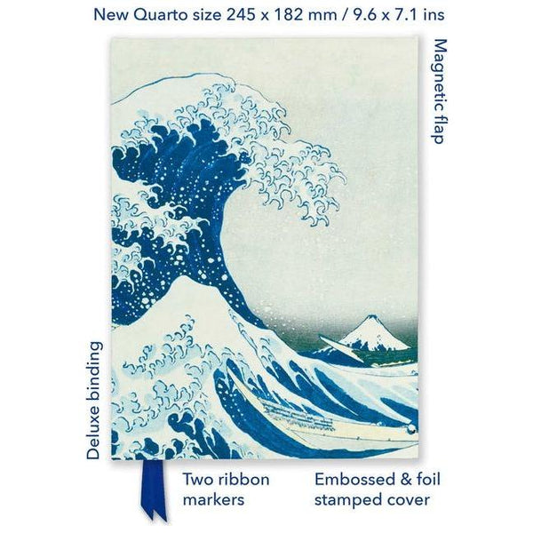 Katsushika Hokusai: The Great Wave (Foiled Quarto Journal)