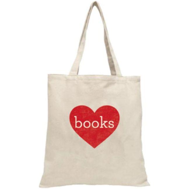 Heart Books Tote