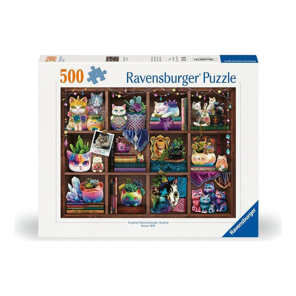 Cubby Cats and Succulents 500 PC Puzzle