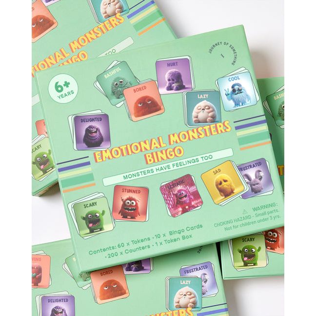 Emotional Monsters Bingo - Fun & Educational Game for Kids - Learn Emotions Through Play - Ingram