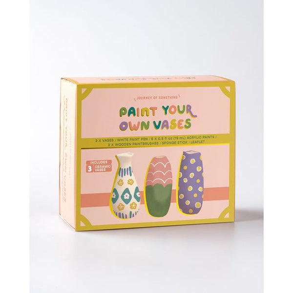 Paint Your Own Vase Kit - DIY Ceramic Vase Painting Set - Ingram