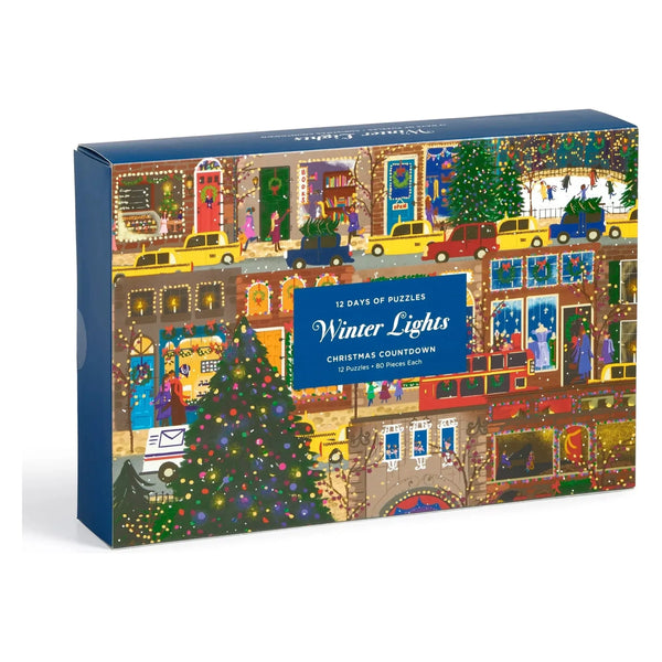 Joy Laforme Winter Lights 12 Days of Puzzles Holiday Countdown - The Missing Piece Company