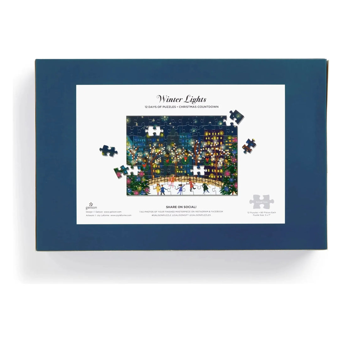 Joy Laforme Winter Lights 12 Days of Puzzles Holiday Countdown - The Missing Piece Company
