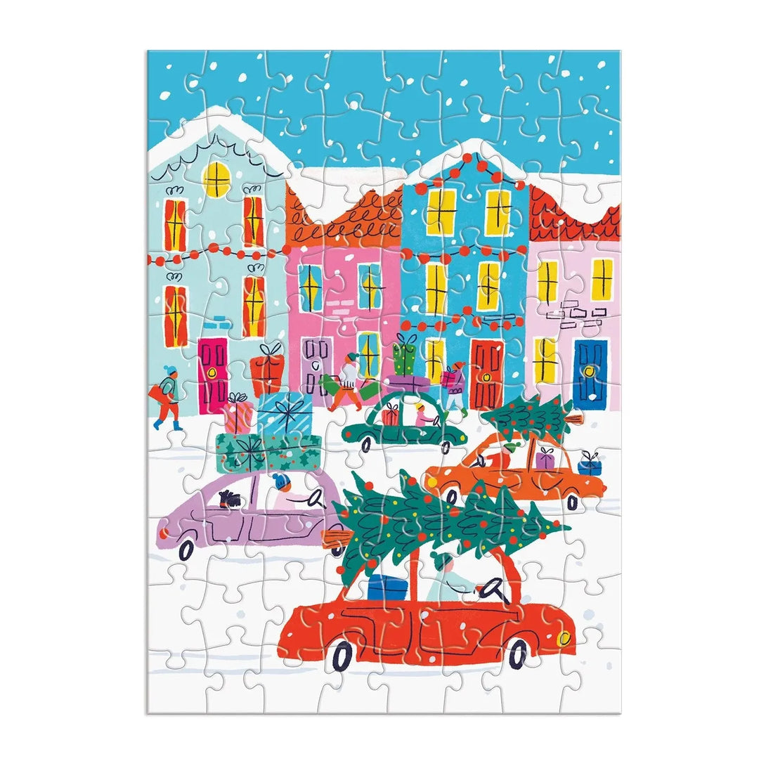 Louise Cunningham Merry and Bright 12 Days of Christmas Advent Puzzle - The Missing Piece Company