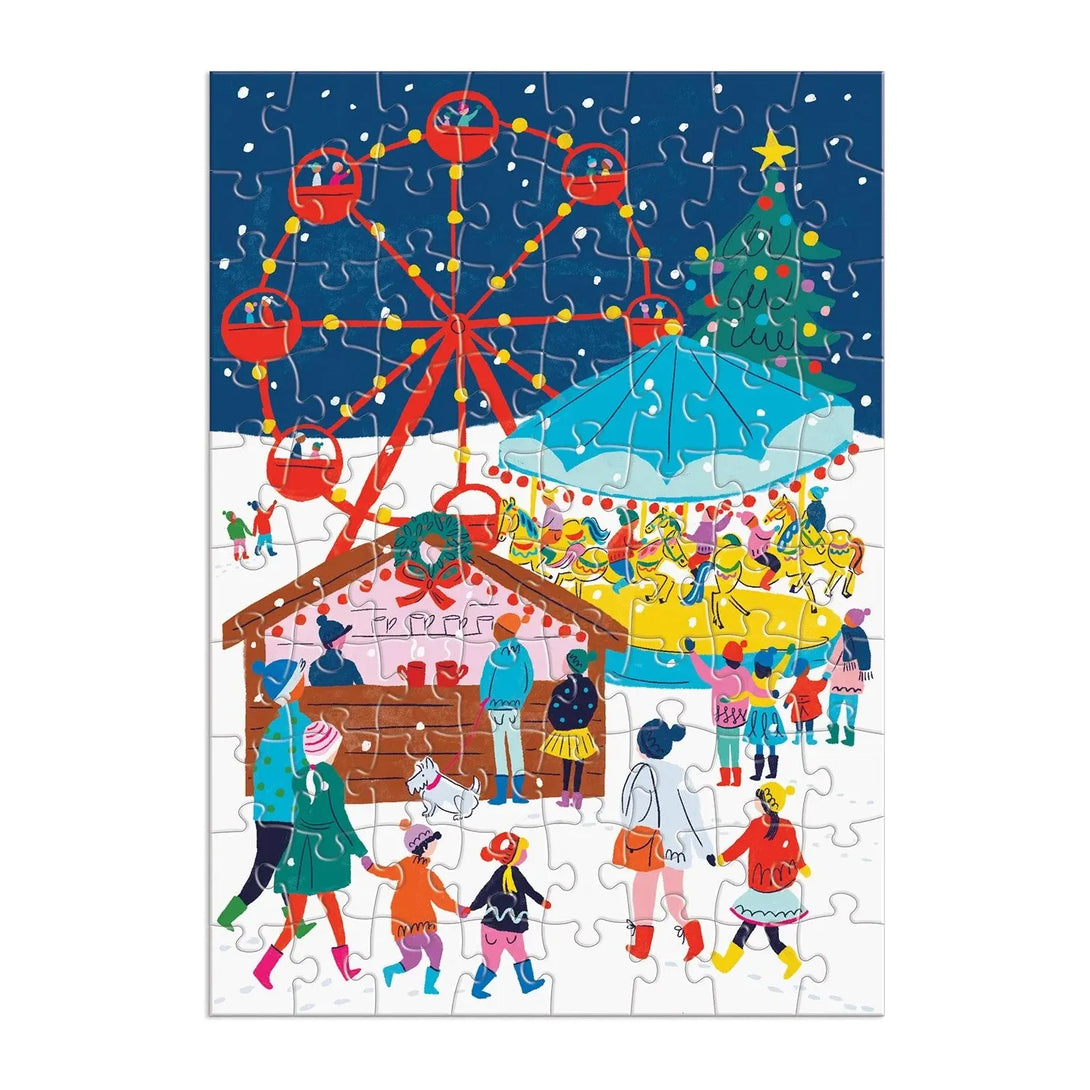 Louise Cunningham Merry and Bright 12 Days of Christmas Advent Puzzle - The Missing Piece Company