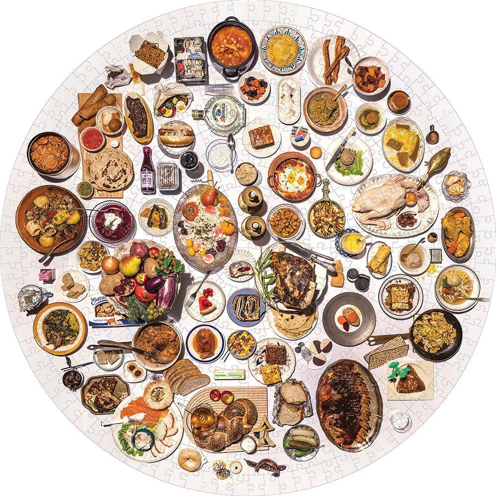 100 Most Jewish Foods: 500-Piece Circular Puzzle - The Missing Piece Company
