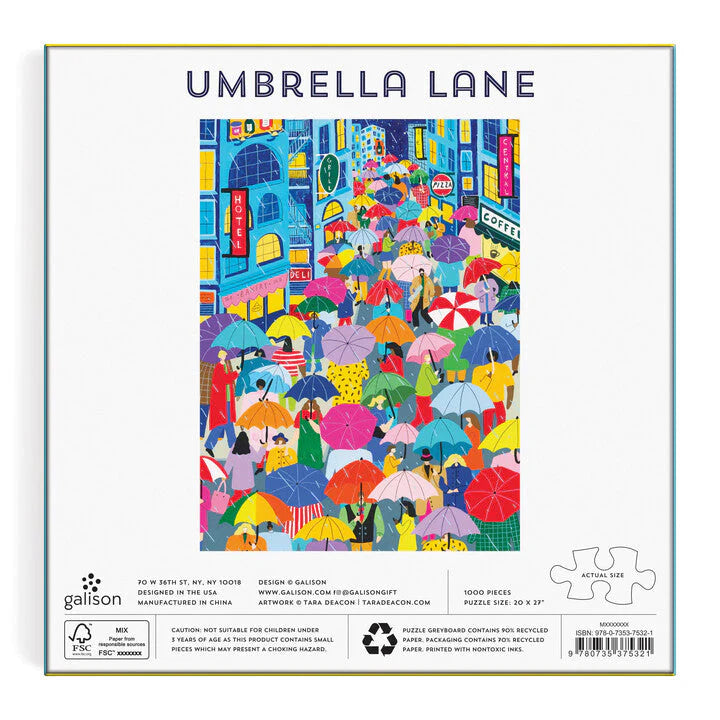 Umbrella Lane 1000 Piece Puzzle in Square Box - The Missing Piece Company