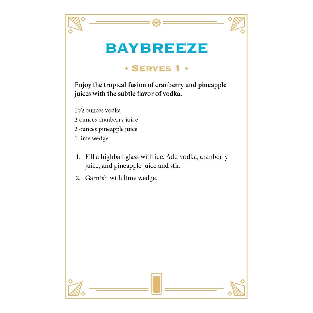 Vodka Cocktail Cards A-Z: The Ultimate Drink Recipe Dictionary Deck - The Missing Piece Company