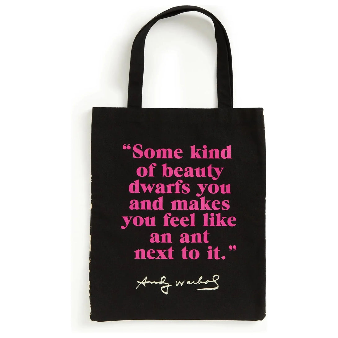 Warhol Flowers Canvas Tote Bag - Pink - The Missing Piece Company