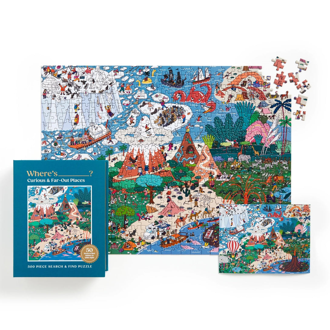 Where's ________? Curious and Far Out Places 500 Piece Search and Find Puzzle - The Missing Piece Company