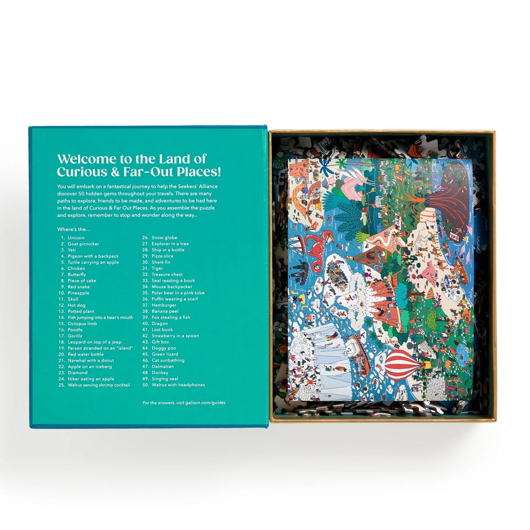 Where's ________? Curious and Far Out Places 500 Piece Search and Find Puzzle - The Missing Piece Company