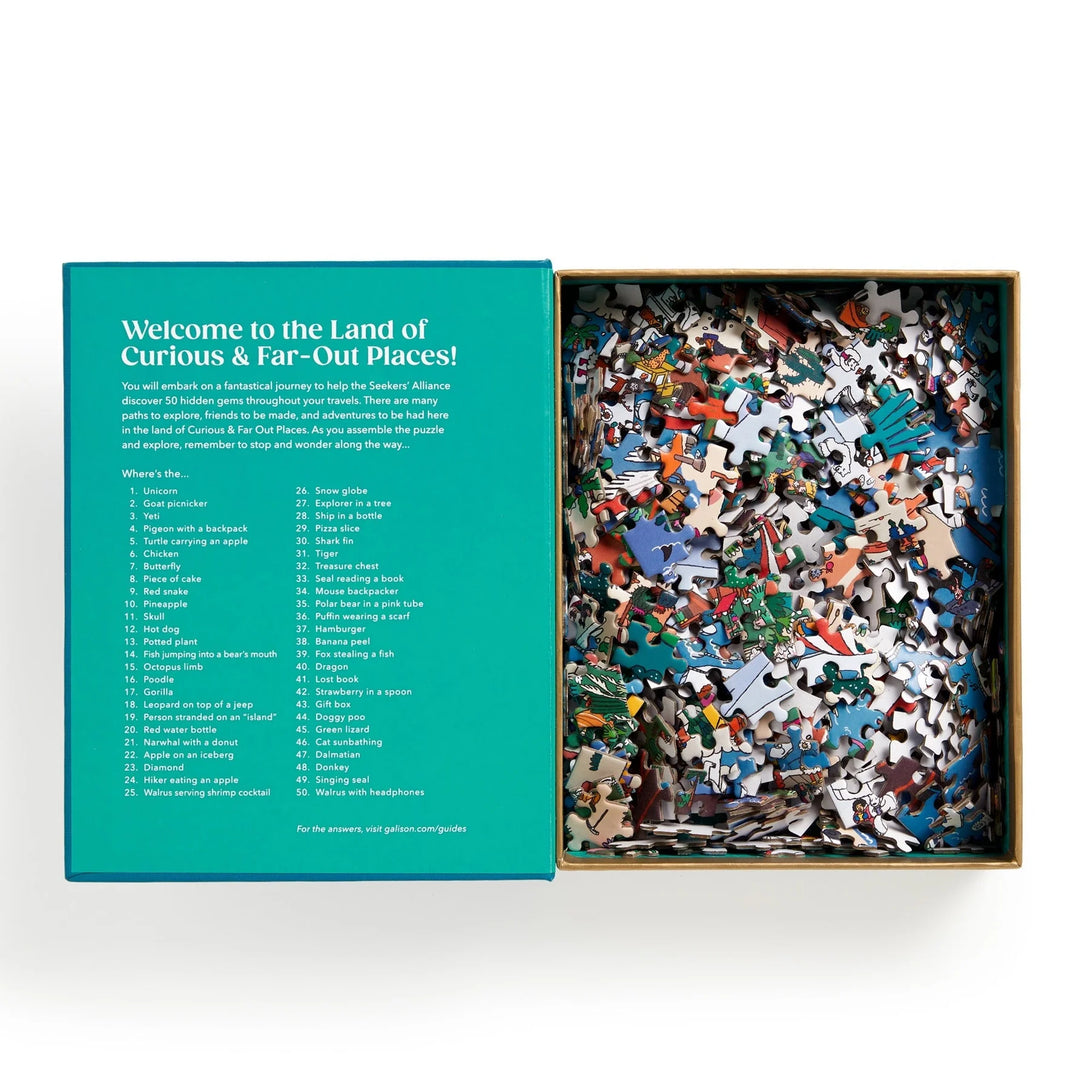 Where's ________? Curious and Far Out Places 500 Piece Search and Find Puzzle - The Missing Piece Company