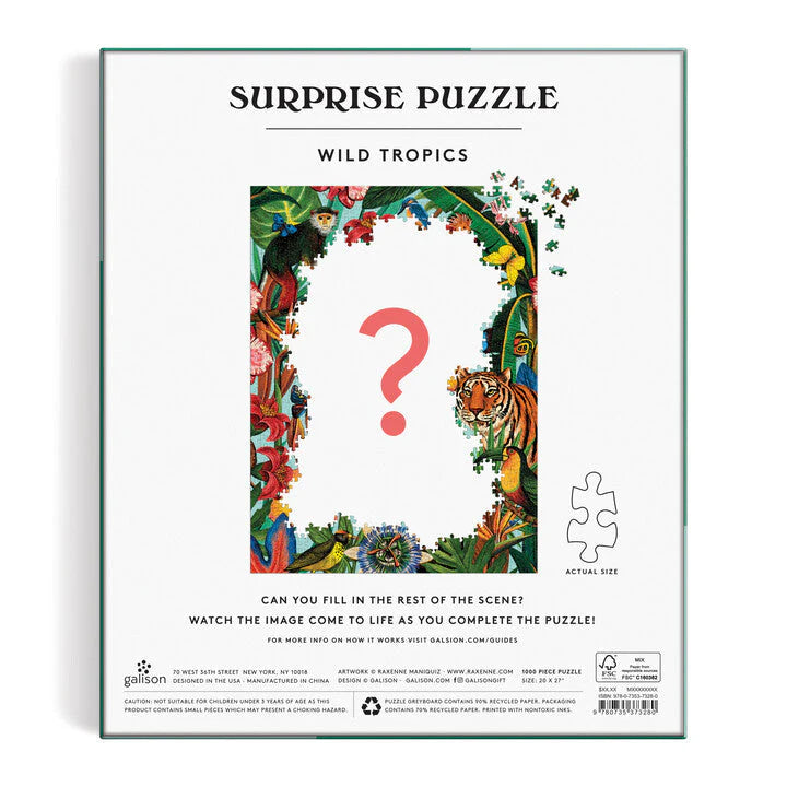 Wild Tropics 1000 Piece Surprise Puzzle - The Missing Piece Company