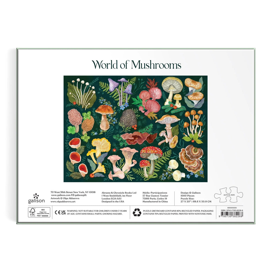 World of Mushrooms 1000 Piece Puzzle - The Missing Piece Company