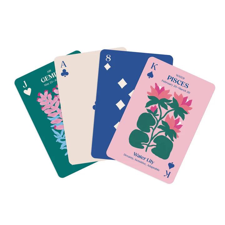 Zodiac Flowers Playing Card Set - The Missing Piece Company