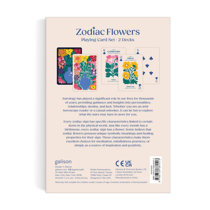 Zodiac Flowers Playing Card Set - The Missing Piece Company